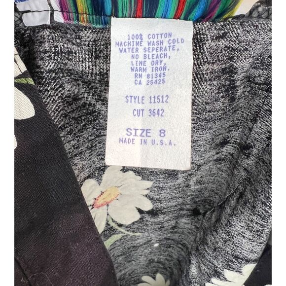 Vintage On the Verge Women’s 8 Daisy Button Down Long Skirt w/ Daisy Buttons - Picture 7 of 7